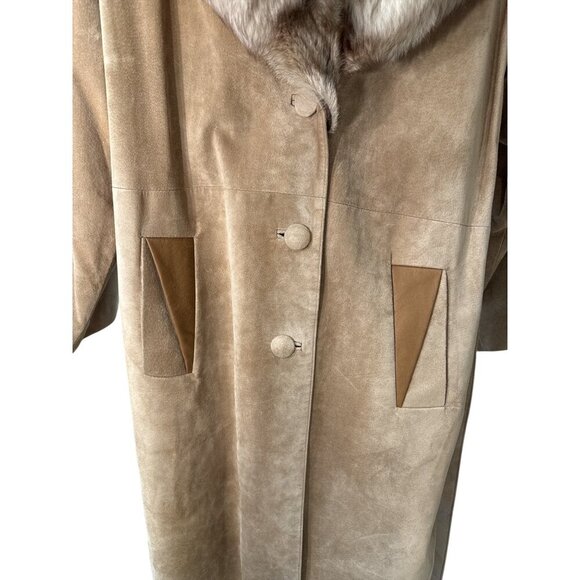 Vintage Sportmaster Faux Suede Long Coat Made in Canada Pre-Owned Good Condition - Picture 3 of 12